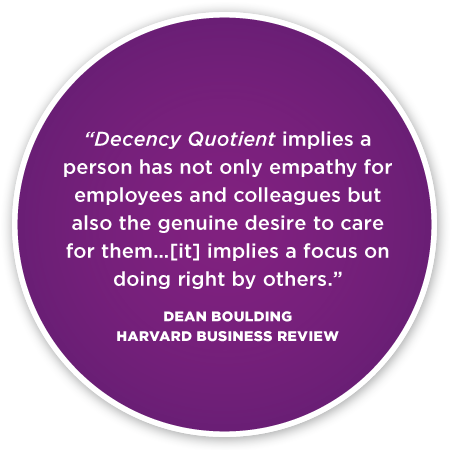"Decency Quotient" quotation by Dean Boulding
